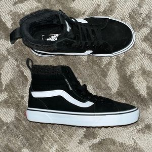 Vans black and white high top 7.5 shoes